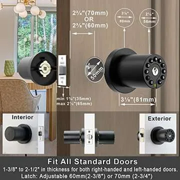 BOTHSTAR Keypad Door Knob for Home & Office Security