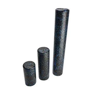 LuxFit Speckled Foam Rollers 3 Year Warranty High Density for Physical Therapy Exercise Deep Tissue Muscle Massage. Back Leg and Body Roller (Blue, 12 Inch)