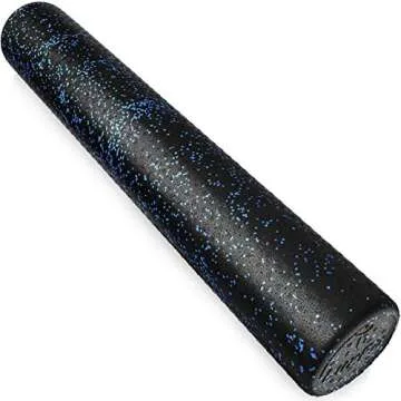 LuxFit Speckled Foam Rollers 3 Year Warranty High Density for Physical Therapy Exercise Deep Tissue Muscle Massage. Back Leg and Body Roller (Blue, 12 Inch)