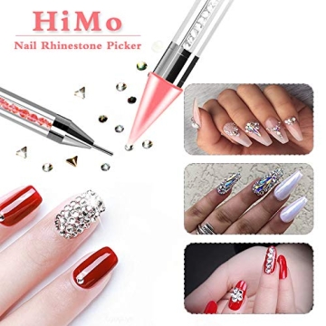 2-Piece Nail Rhinestone Picker with Case & Extra Tips