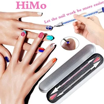 2-Piece Nail Rhinestone Picker with Case & Extra Tips