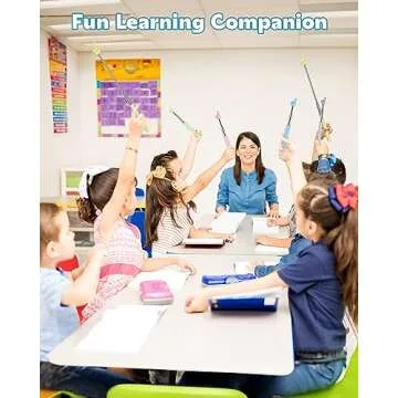 Retractable Teacher Pointer for Classroom Kids Reading, Dumero Extendable Finger Pointer Stick for School, Collapsible Finger Pointing Stick, Long Telescoping Hand Pointer, -3 Pack: Blue, Pink, Purple