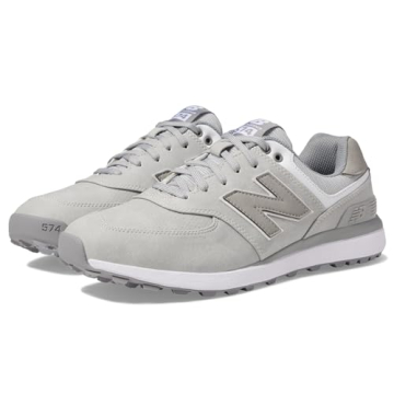 New Balance Men's 574 Greens v2 Golf Shoe, Light Grey, 10.5
