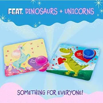 Magical Friends Valentines Pack with Slime for Kids