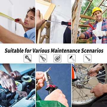 Tool Sets for Men, Tool Box with Tools, Tool Kit with Rolling Tool Box, Complete Tool Box Set,Household Tool Set, Aluminum Trolley Case Tool Set,Tool kit as Gift on Father's Day