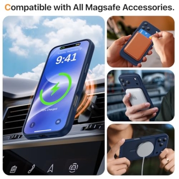 JJL iPhone 17 Pro Max Case with Screen Protectors and MagSafe Compatibility