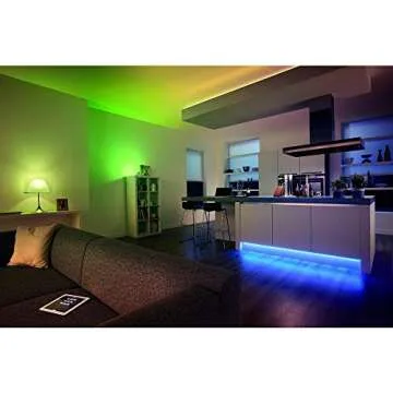 Philips Hue White and Color Ambiance LED Dimmable Light Strip Plus Dimmable Smart Light Starter Kit - 555243 (80” Strip and Bridge) - Compatible with Alexa, Apple HomeKit, and Google Assistant