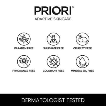 PRIORI Skincare Skin Renewal Cream with Lactic Acid Retexturizing Face Moisturizer for Dark Spots, Fine Lines & Wrinkles, Acne Scars Vitamin C, E, Fragrance Free Women & Men Skincare 1.7 fl oz