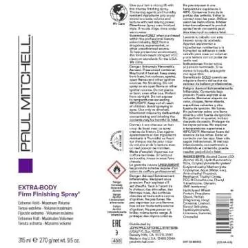Paul Mitchell Extra-Body Firm Finishing Spray, Extreme Hold, Maximum Volume Hairspray, 9.5 oz.