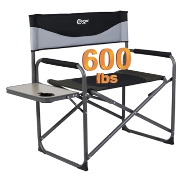 PORTAL Heavy Duty Oversized Camping Chair with Table