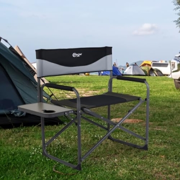 PORTAL Heavy Duty Oversized Camping Chair with Table