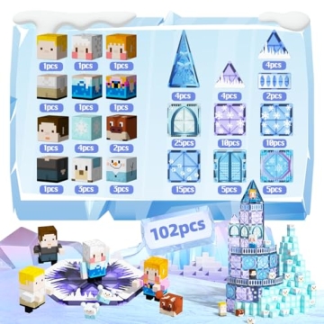 GobiDex 102PCS Frozen Magnetic Building Blocks for Kids
