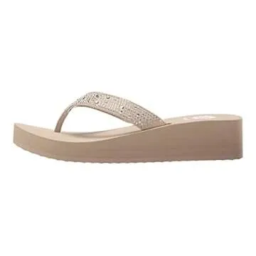 Yellow Box Women's Africa Flip Flop, Taupe, 6 M US