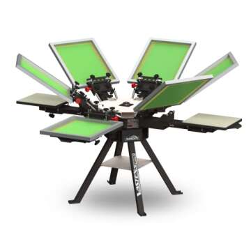 Vastex V-1000 Textile Printer, 6 Colors - 4 Stations