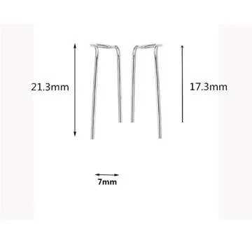 Minimalist Double Piercing Sterling Silver Earrings