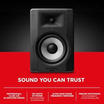 M-Audio BX5 - 5 inch Studio Monitor Speaker for Music Production & Mixing with Acoustic Space Contro...