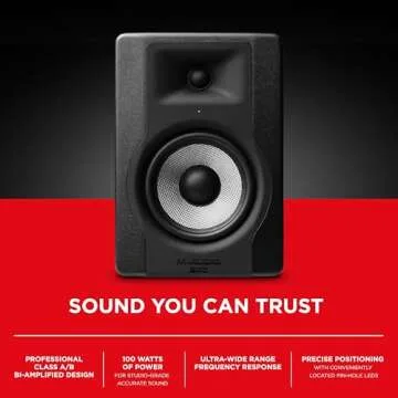 M-Audio BX5 - 5 inch Studio Monitor Speaker for Music Production & Mixing with Acoustic Space Contro...