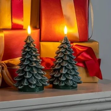 Homemory Christmas Tree Candles with Timer for Holidays