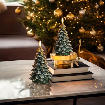 Homemory Christmas Tree Candles with Timer for Holidays