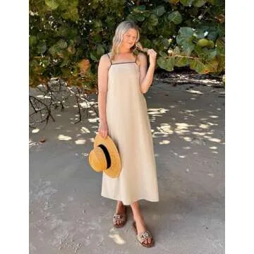 ZESICA Boho Sleeveless Maxi Dress for Stylish Summer Days