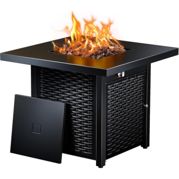 Ciays 28 Inch Propane Fire Pit Table for Outdoor Gatherings