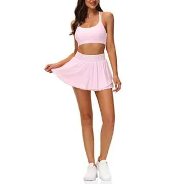 UrKeuf Women's Tennis Skirts – Ruffle Athletic Skort