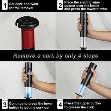 CIRCLE JOY Electric Wine Opener Set for Effortless Enjoyment