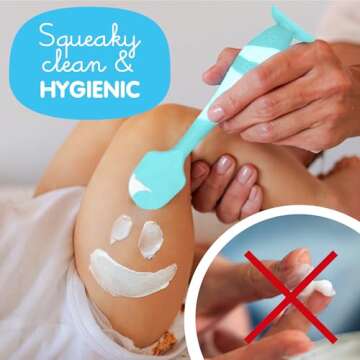 Bumco Diaper Cream Spatula - BPA-Free Diaper Bag Essentials, Soft Butt Spatula Baby, Mom-Invented Bu...