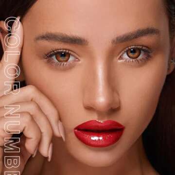 BEUKING Heart Lipstick Love Water Mirror Lip Tint Long-lasting Moisturizing Red Pink Smooth Light Creamy Texture 8 Color Portable Beauty Lip Glaze Makeup Cosmetics High Pigment Liquid Lip Gloss (08#)