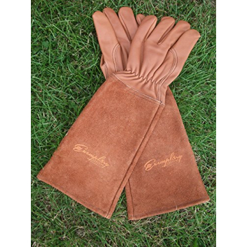 Rose Pruning Gloves - Thorn Proof Goatskin Leather Gardening Gear