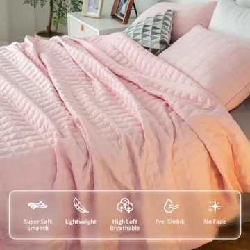 KASENTEX Ultra Soft Lightweight Quilt Set for Bedroom