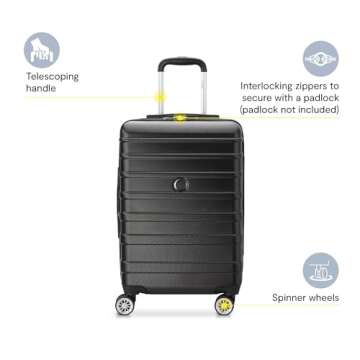 DELSEY PARIS Margot Hardside Luggage, Dual Wheel Spinners for Smooth Travel, Expandable with Spaciou...