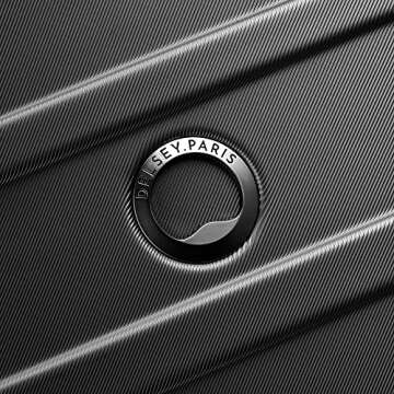 DELSEY PARIS Margot Hardside Luggage, Dual Wheel Spinners for Smooth Travel, Expandable with Spacious & Organizable compartments, Men and Women, Black, Carry-On 20-Inch