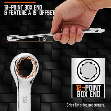 12-Piece HORUSDY Metric Wrench Set with Organizer