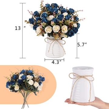 MOOMASS Lifelike Artificial Rose Bouquets for Home Decor