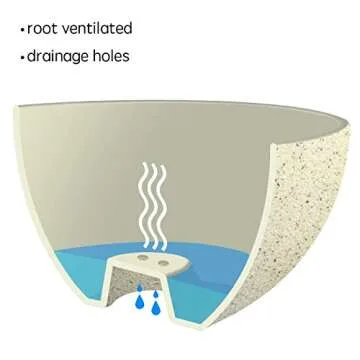 Large Hanging pots for Outdoor Indoor Plants,Speckled Yellow Hanging Flower Pots(13.2 Inch,Set of 2)