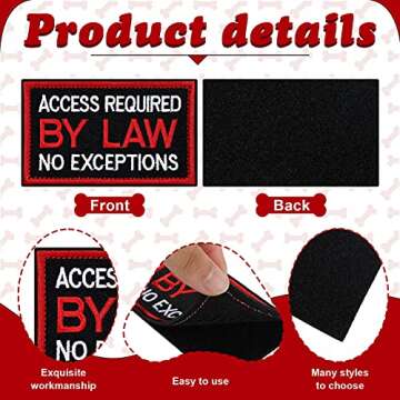 14-Piece Tactical Service Dog Patch Set for Easy Identification