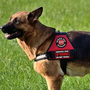 14-Piece Tactical Service Dog Patch Set for Easy Identification
