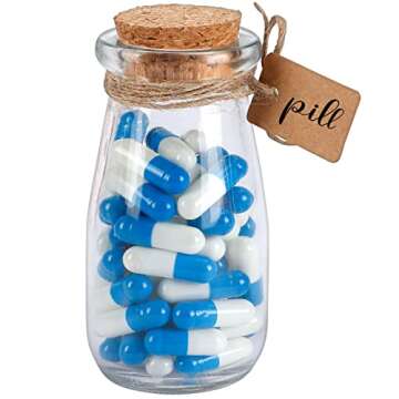 CUCUMI 12pcs 3.4oz Small Glass Jars with Lids, 100ml Candy Jars Potion Bottles with Cork, Mini Jars Set for Party Wedding Favors Halloween Décor