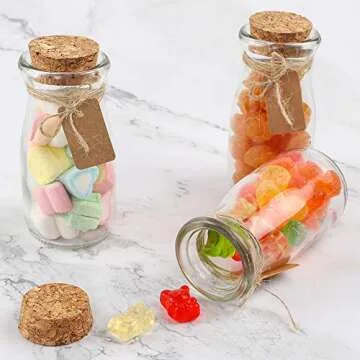 CUCUMI 12pcs Small Glass Jars for Home & Crafting