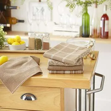Stylish DII Kitchen Set - 4 Dishtowels & 1 Dishcloth