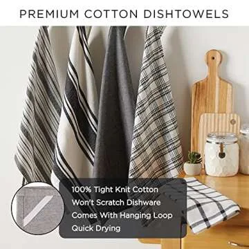 Stylish DII Kitchen Set - 4 Dishtowels & 1 Dishcloth