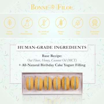 Bonne et Filou Easter Dog Treats - Gourmet Macaron Cakes for Safe Celebrations