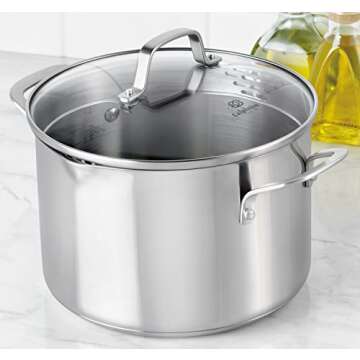 Calphalon Classic Stainless Steel Cookware, Stock Pot, 6-quart