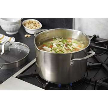 Calphalon Classic Stainless Steel Cookware, Stock Pot, 6-quart