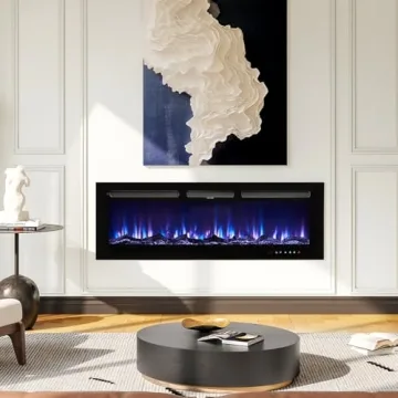 oneinmil 50" Electric Fireplace Wall Mounted Stylish Design