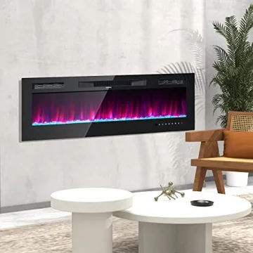 oneinmil 50" Electric Fireplace Wall Mounted Stylish Design