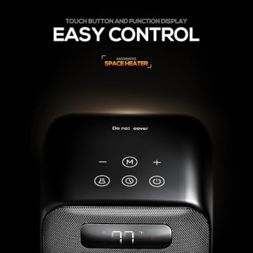 1500W Space Heater with Thermostat for Comfort