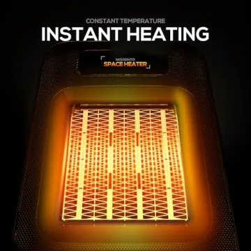 1500W Space Heater with Thermostat for Comfort