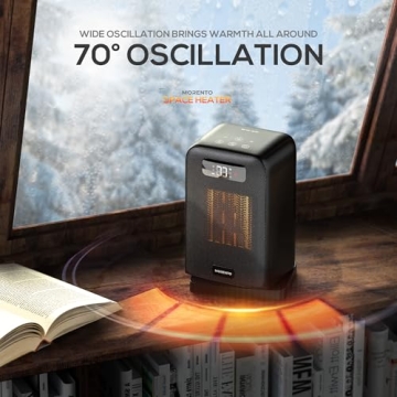 1500W Space Heater with Thermostat for Comfort